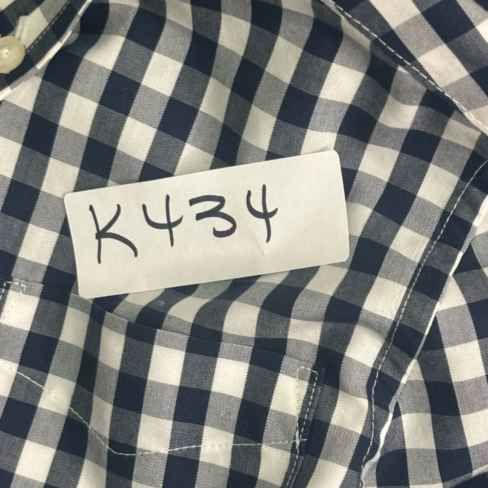 UNTUCKit Navy and White Plaid Shirt‎